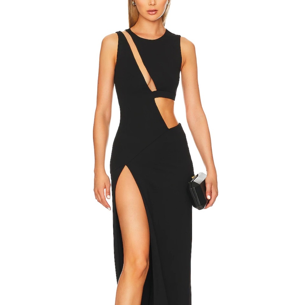 Camila Coelho Black Cutout Maxi Dress